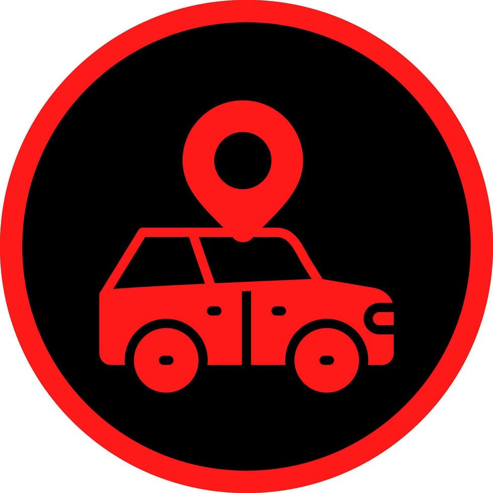 Car Location Creative Icon Design vector
