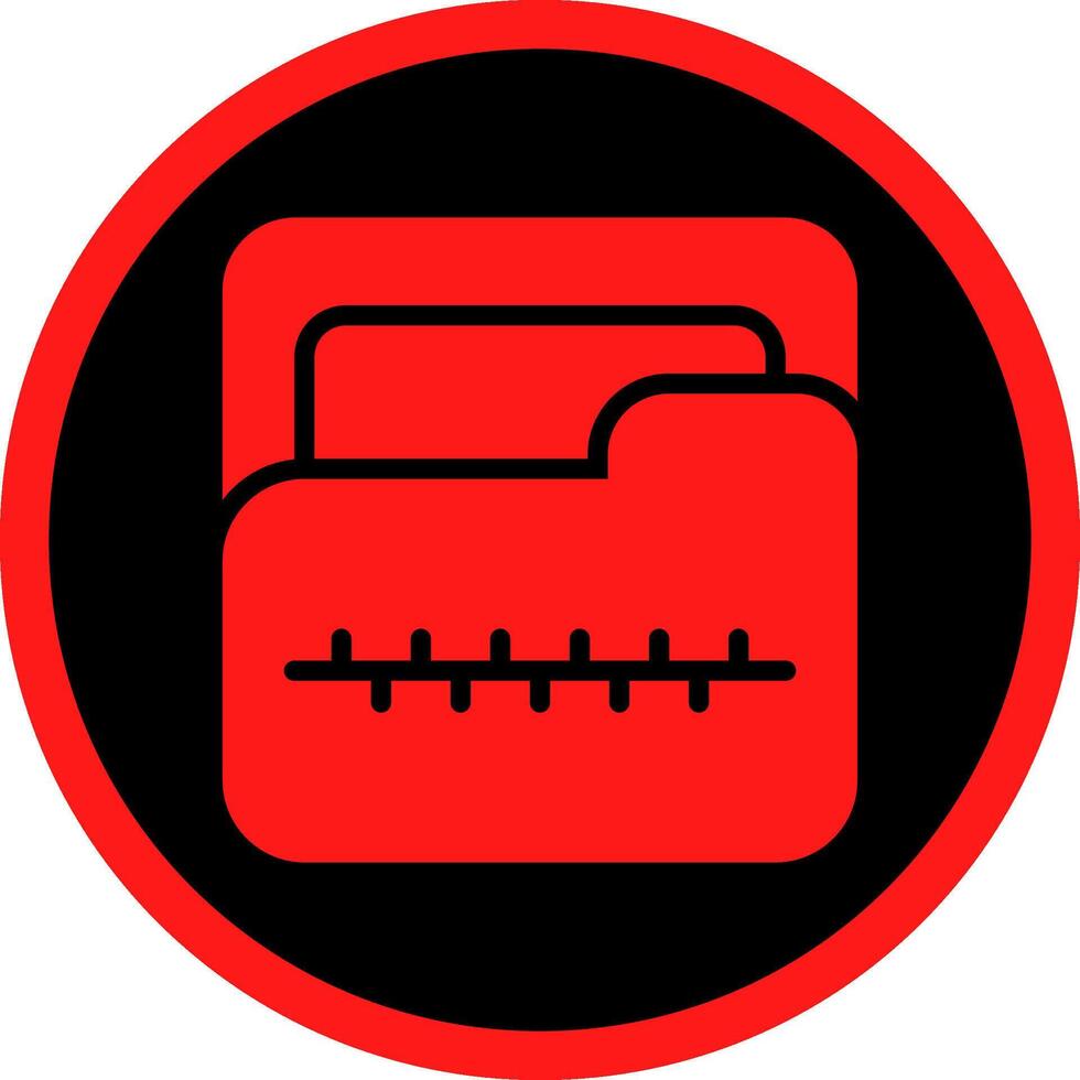 Zip Folder Creative Icon Design vector