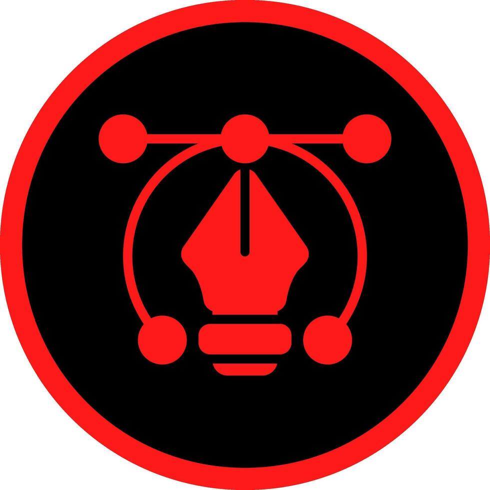 Glyph Red Icons Design vector