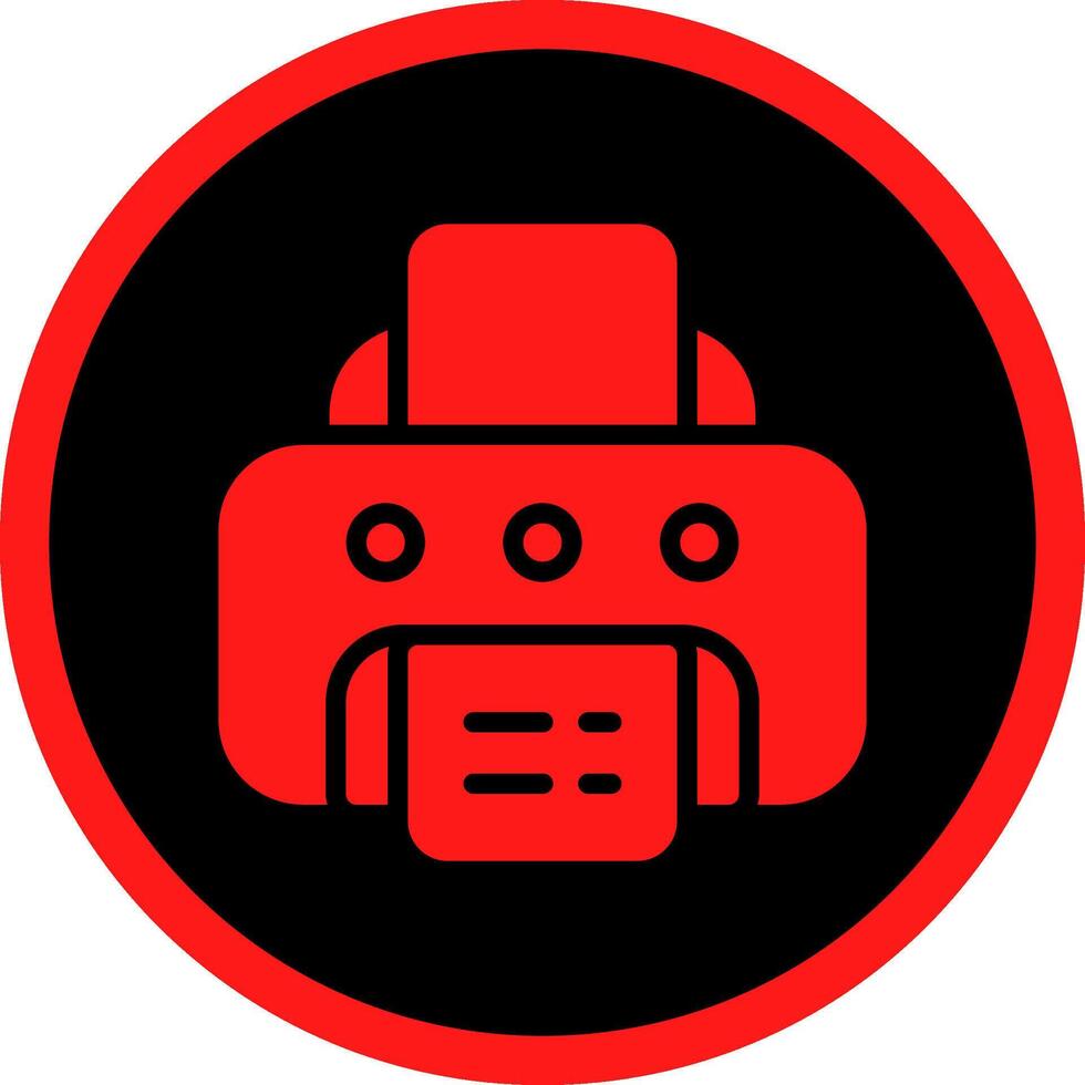 Glyph Red Icons Design vector