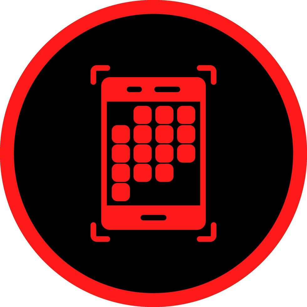 Glyph Red Icons Design vector
