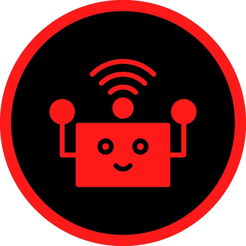 Robot Assistant Creative Icon Design vector