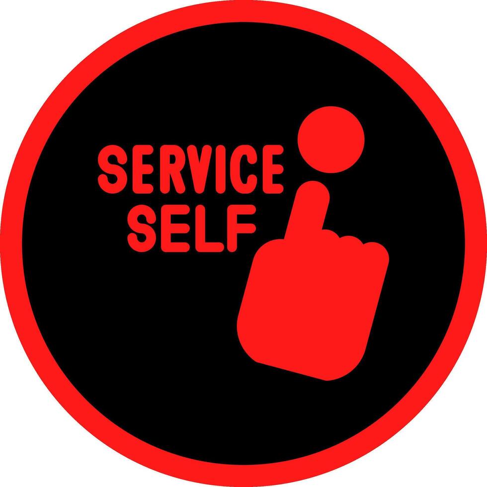 Self Service Creative Icon Design vector