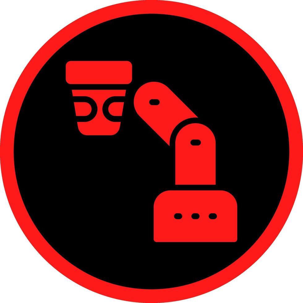 Robot Barista Creative Icon Design vector