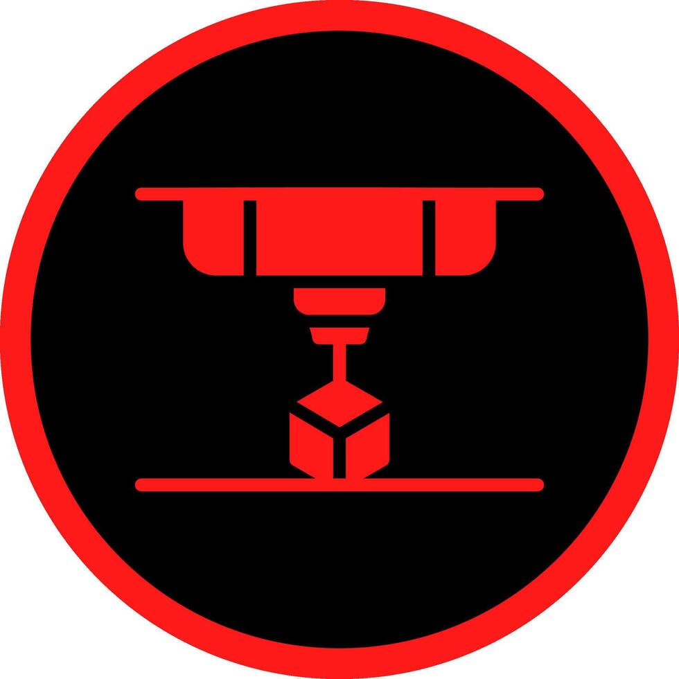 3D Printing Creative Icon Design vector