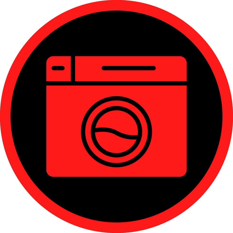 Washing Machine Creative Icon Design vector