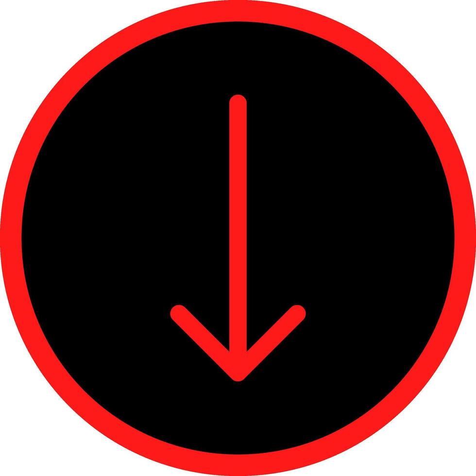 Down Arrow Creative Icon Design vector