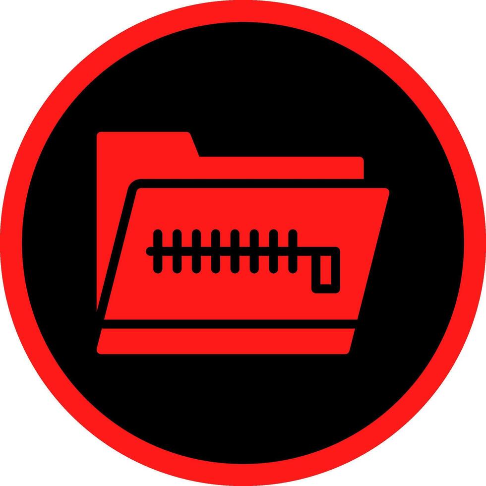 Zip Folder Creative Icon Design vector