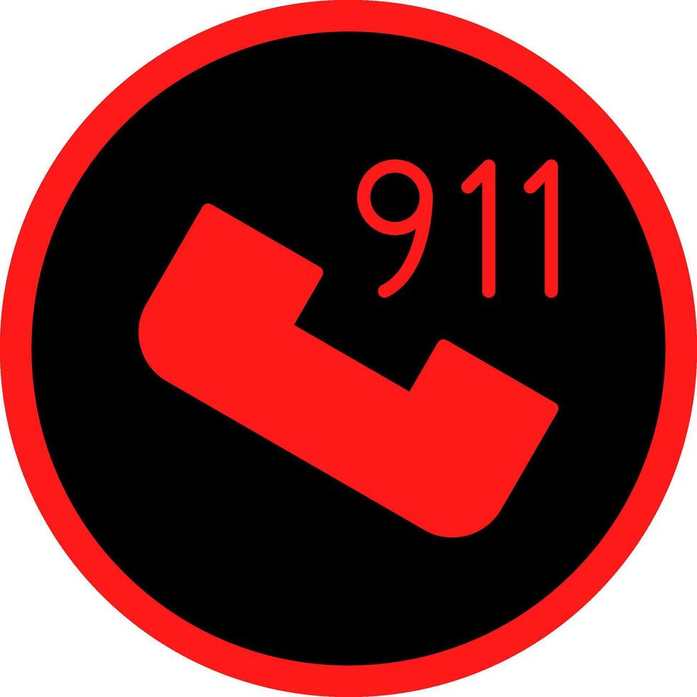 Call 911 Creative Icon Design vector