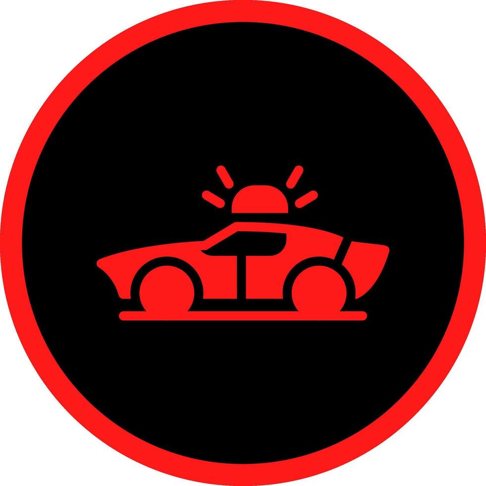 Police Car Creative Icon Design vector
