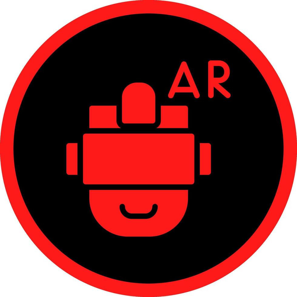 Ar Helmet Creative Icon Design vector