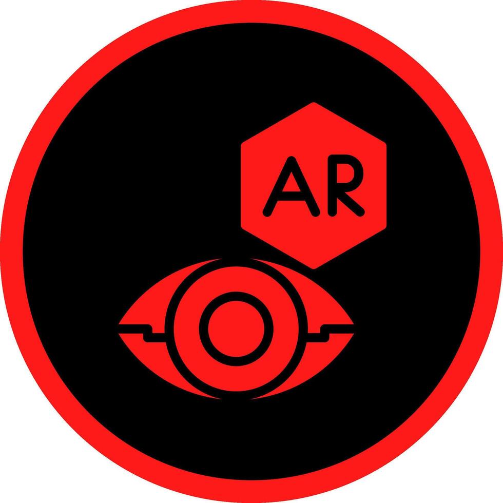 Ar Contact Lens Creative Icon Design vector