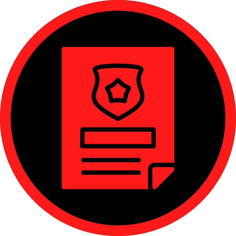 Police Certificate Creative Icon Design vector