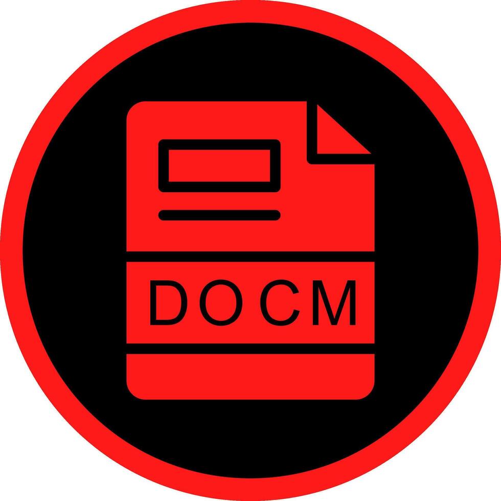 DOCM Creative Icon Design vector