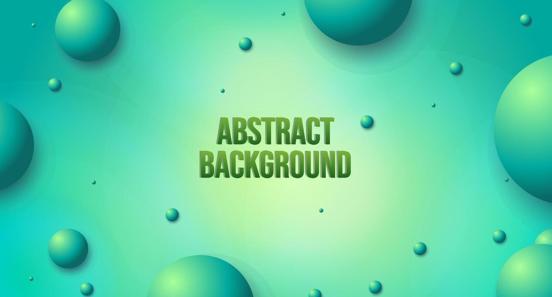 Abstract background with 3D spheres, vector artwork in green gradient color, ideal for cover designs, wallpapers, ad banners, and presentation backgrounds.