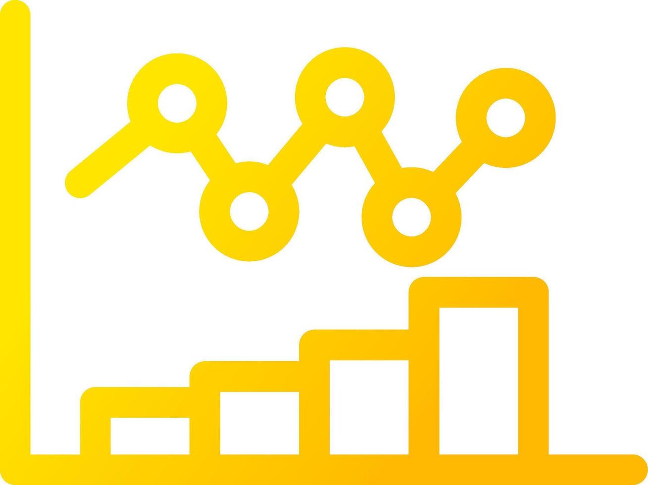 Bar Chart Creative Icon Design vector