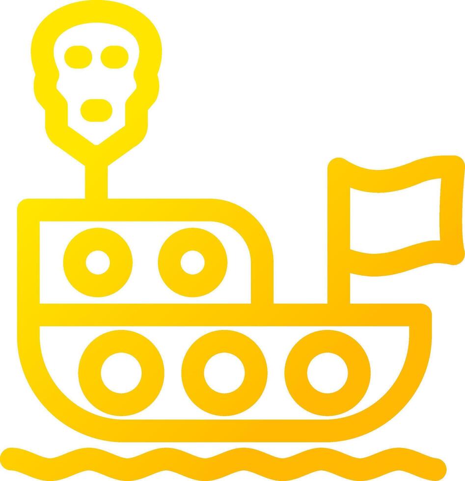 Pirates Ship Creative Icon Design vector