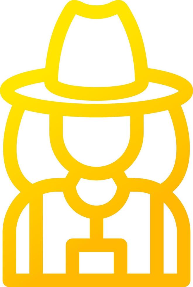 Lady Farmer Creative Icon Design vector