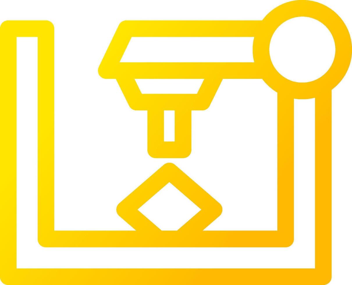 3D Printer Creative Icon Design vector