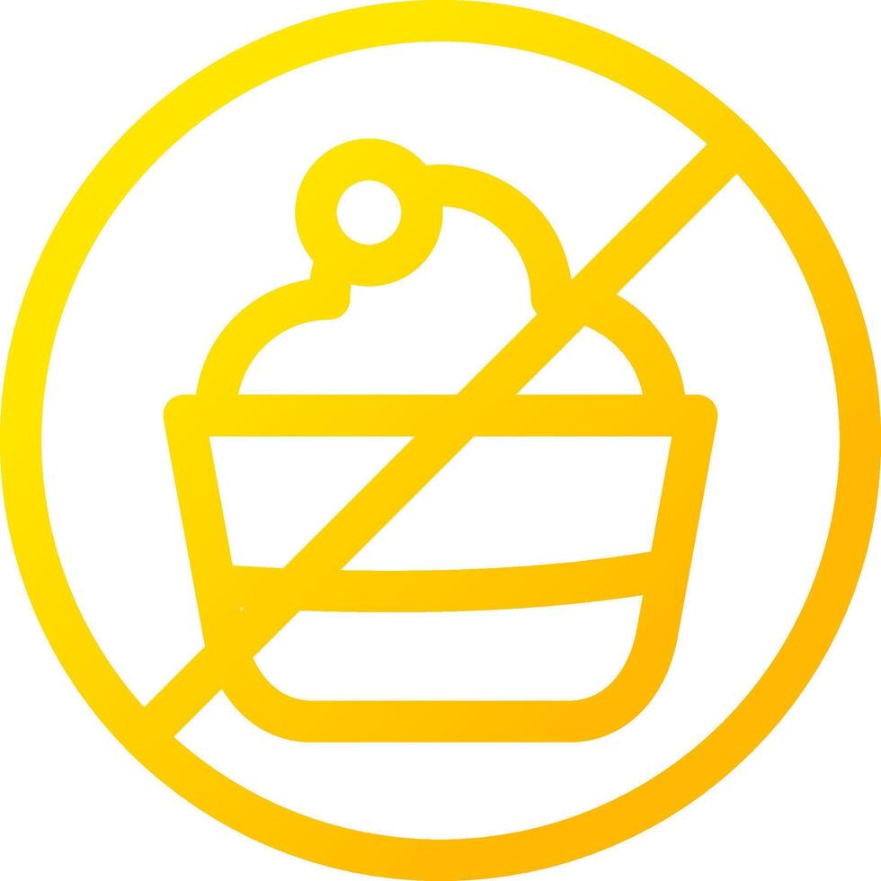 No Sweets Creative Icon Design vector