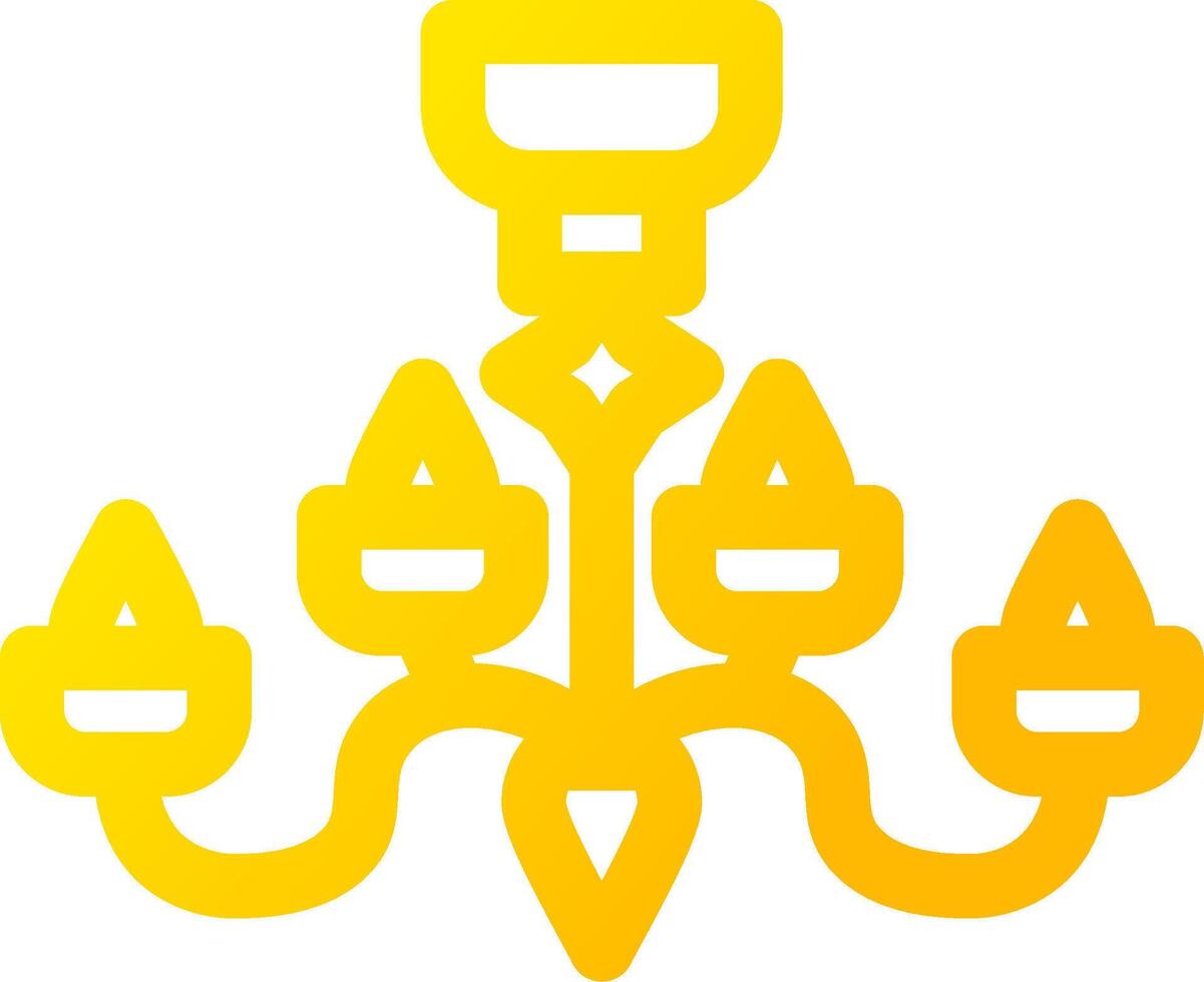 Chandelier Creative Icon Design vector