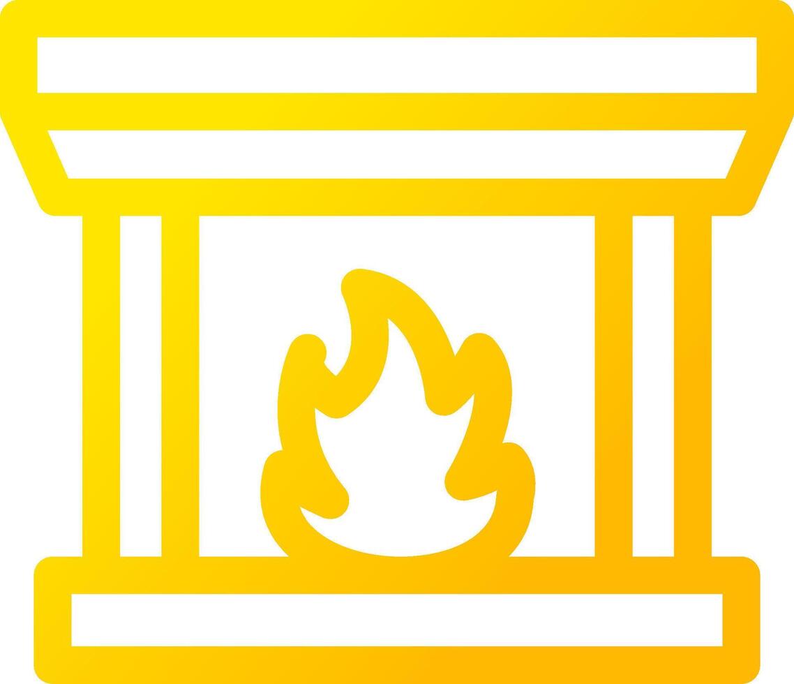 Fireplace Creative Icon Design vector