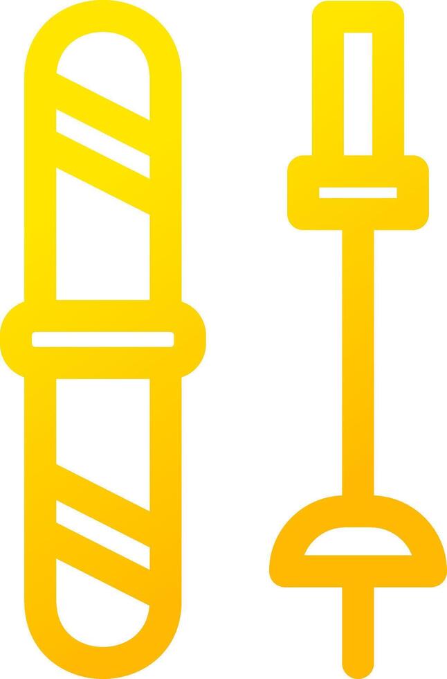 Ski Equipment Creative Icon Design vector