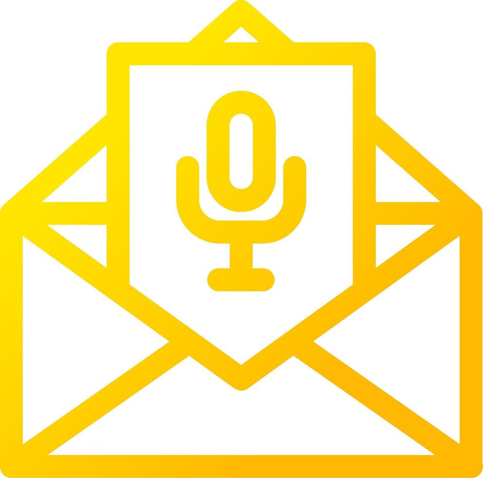 Voice Email Creative Icon Design vector