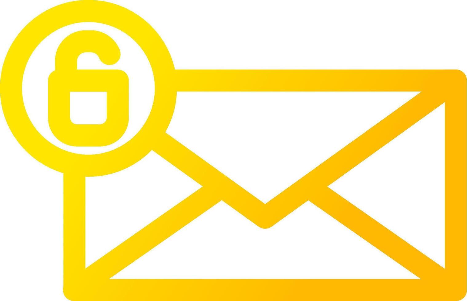 Unlock Email Creative Icon Design vector