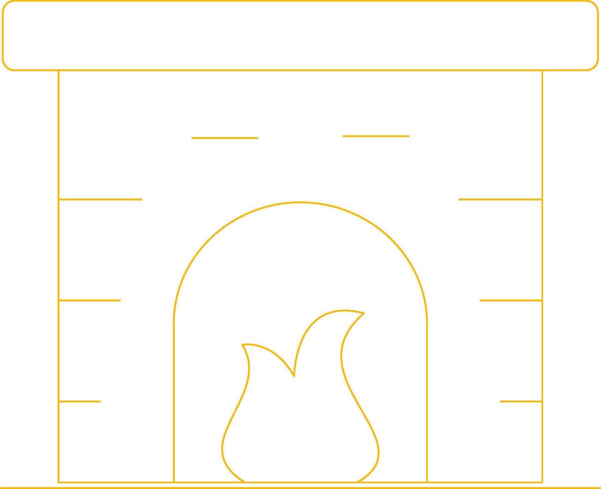 Fireplace Creative Icon Design vector