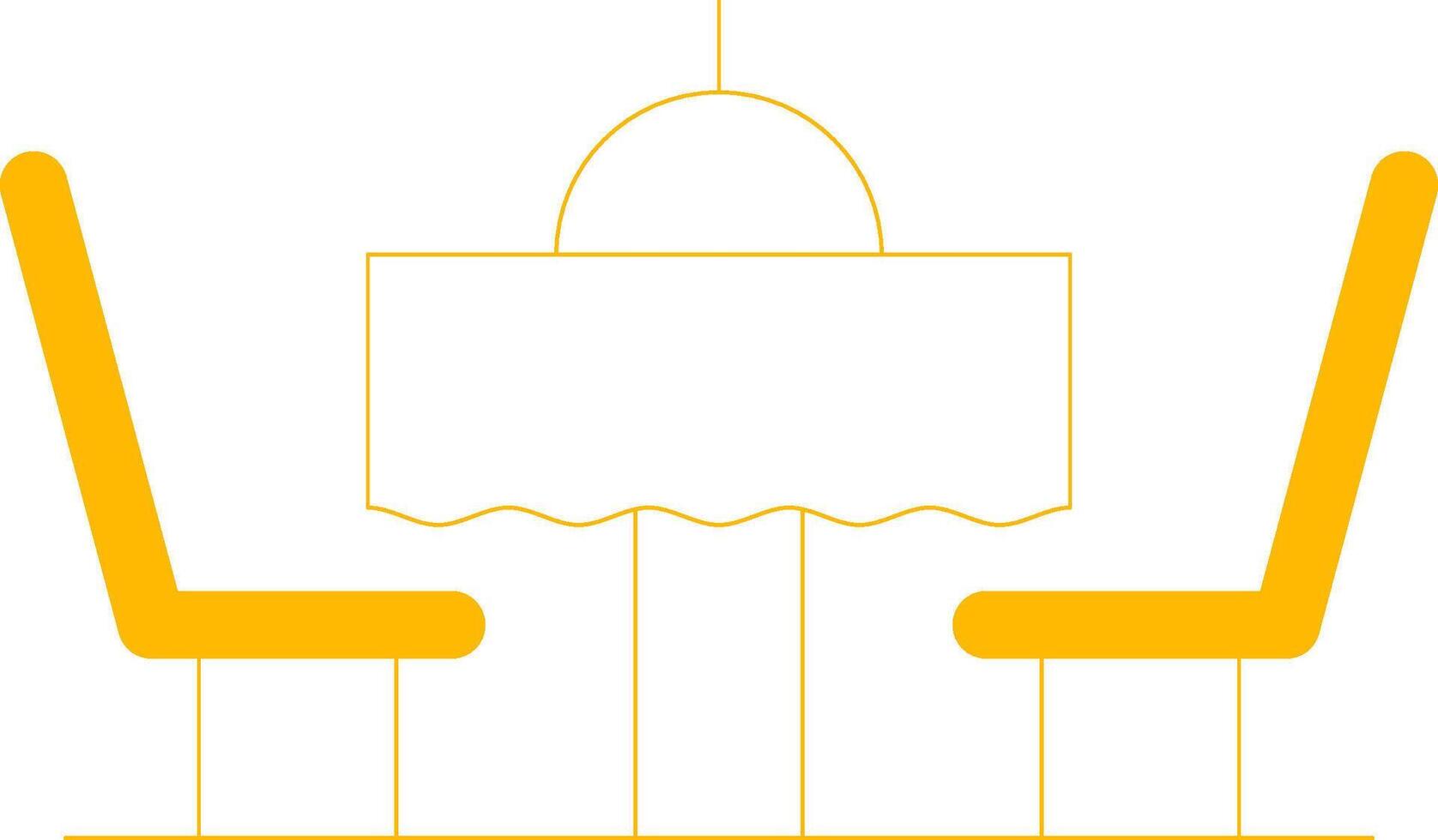 Dinner Table Creative Icon Design vector