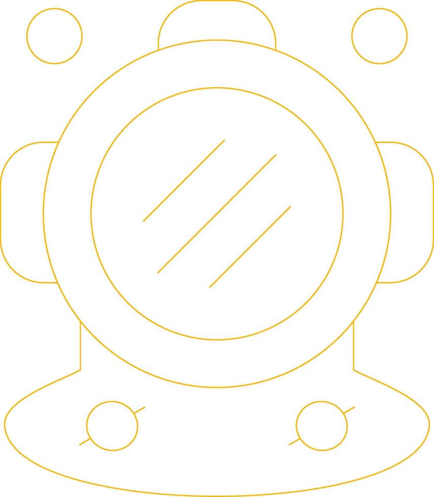 Diving Helmet Creative Icon Design vector