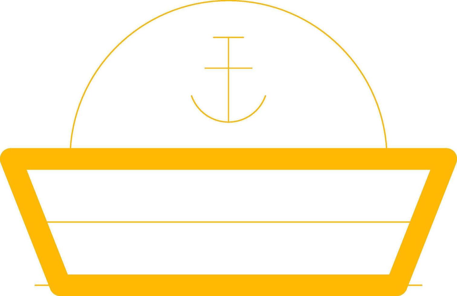 diseño de icono creativo de sombrero de marinero vector