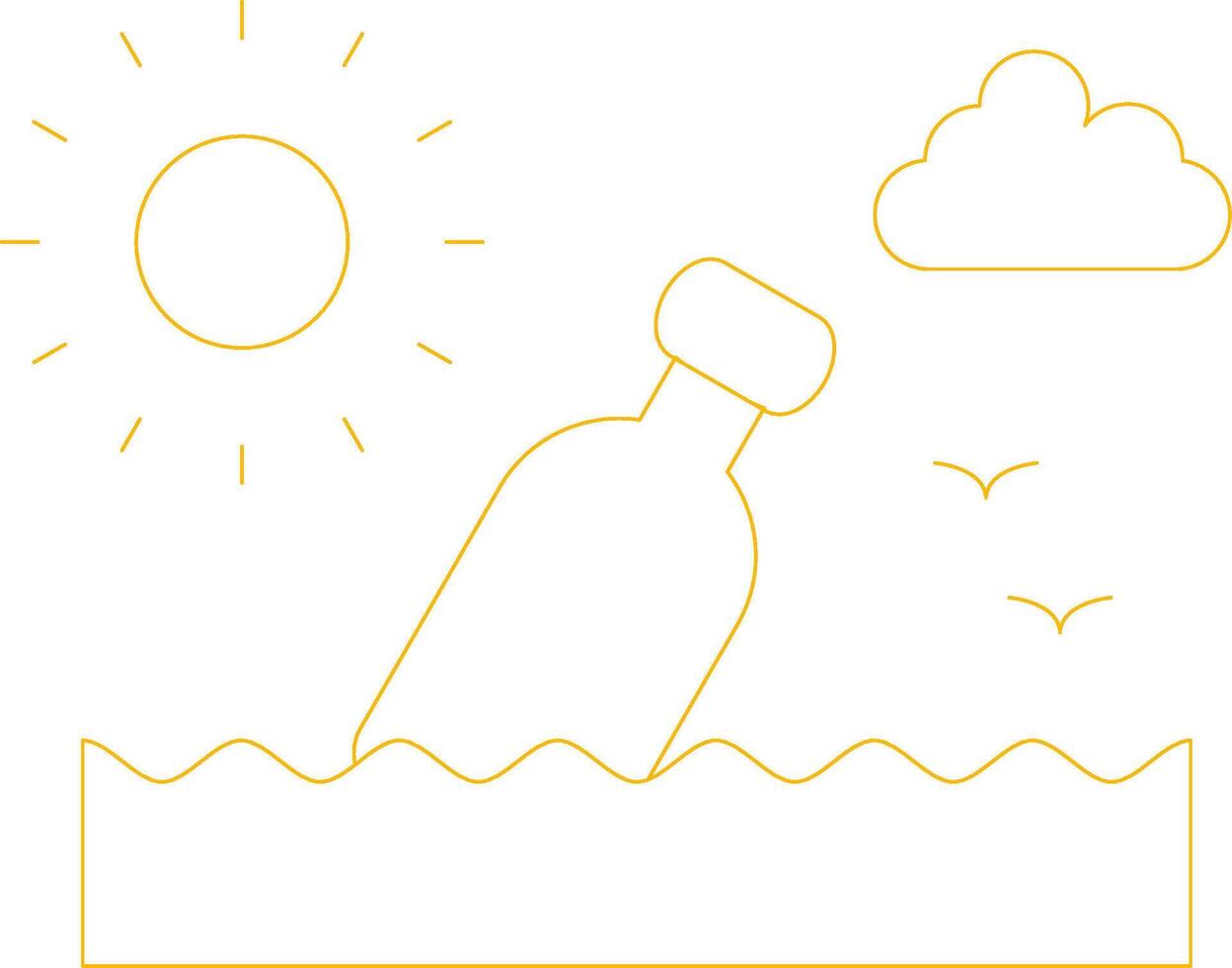 Message In A Bottle Creative Icon Design vector