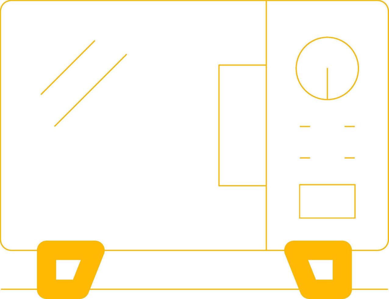 Microwave Creative Icon Design vector