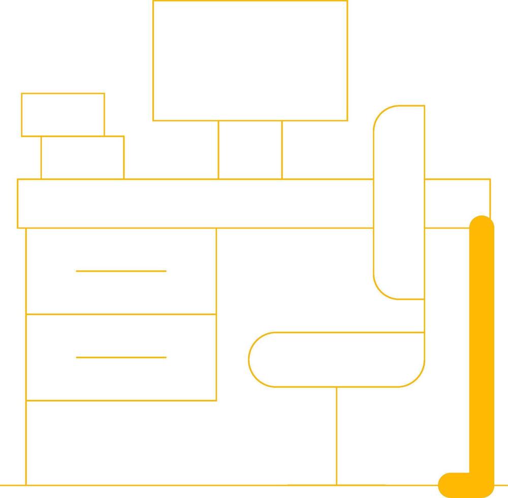Office Desk Creative Icon Design vector