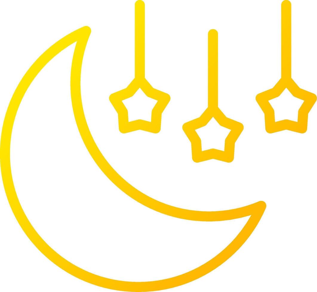 Moon And Stars Creative Icon Design vector