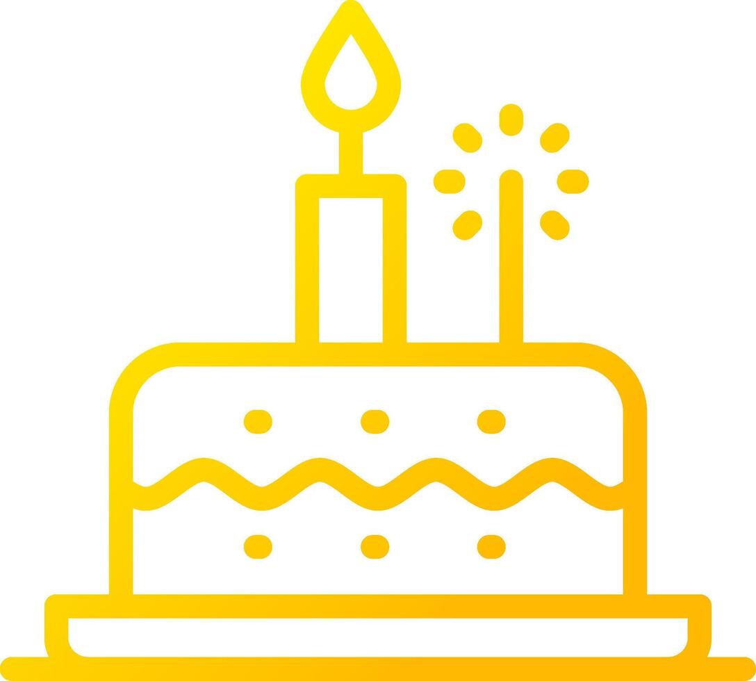 diseño de icono creativo de pastel de cumpleaños vector