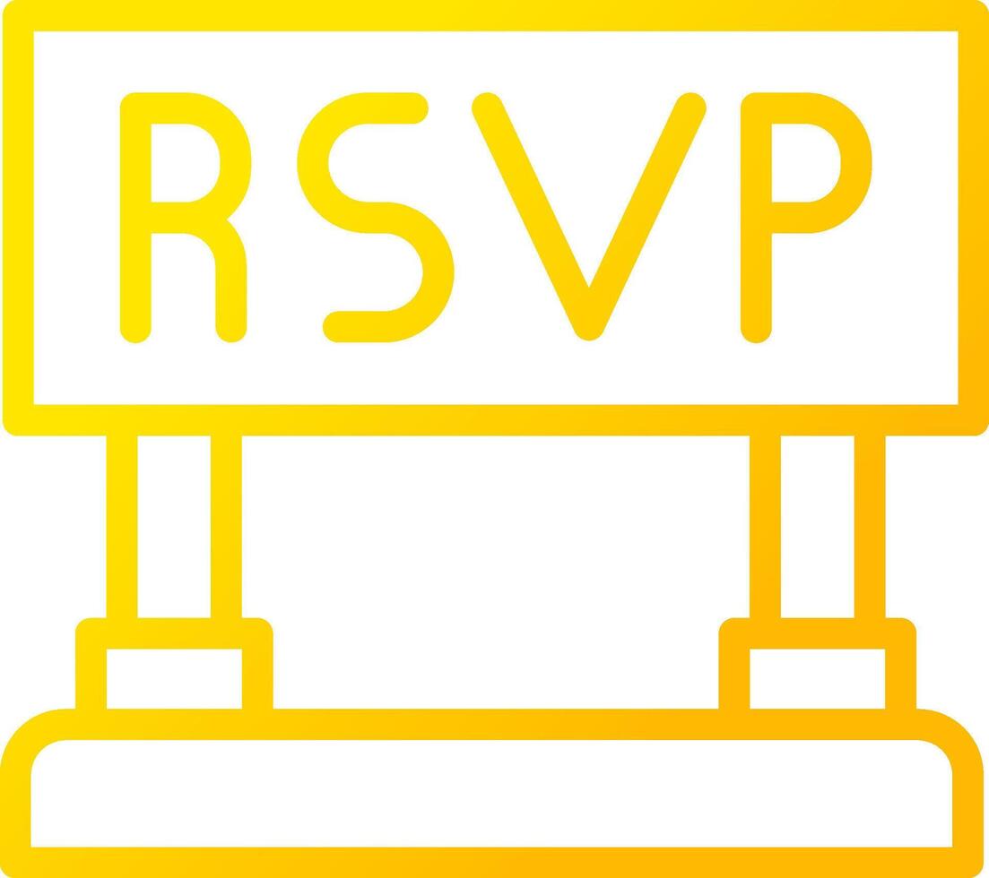 diseño de icono creativo rsvp vector