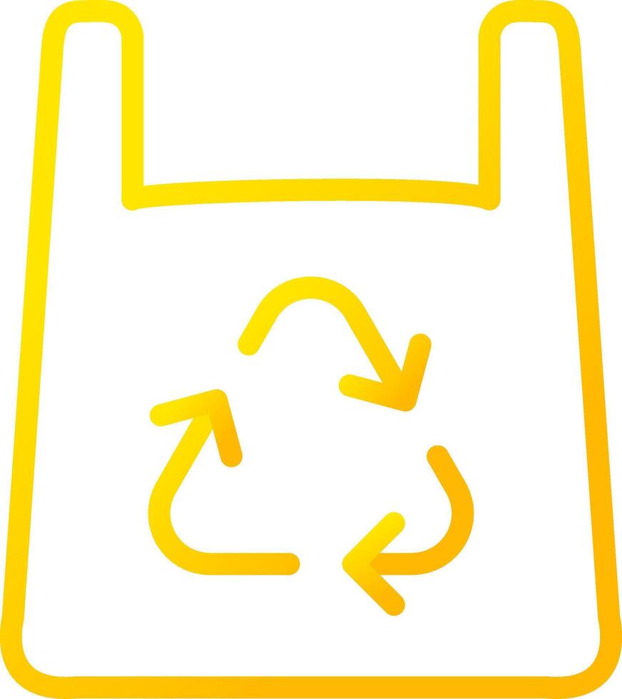 Recycled Plastic Bag Creative Icon Design vector