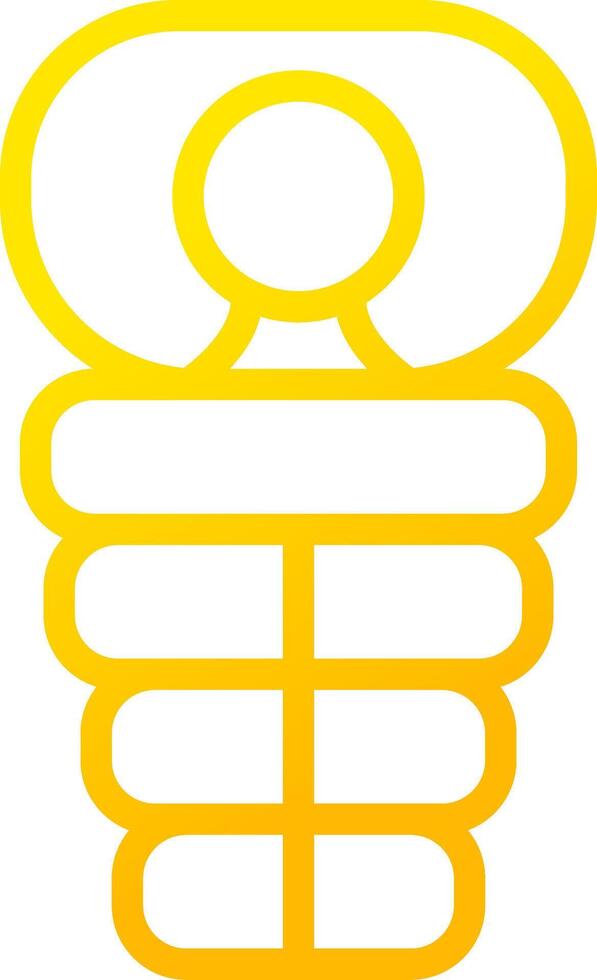 Sleeping Bag Creative Icon Design vector