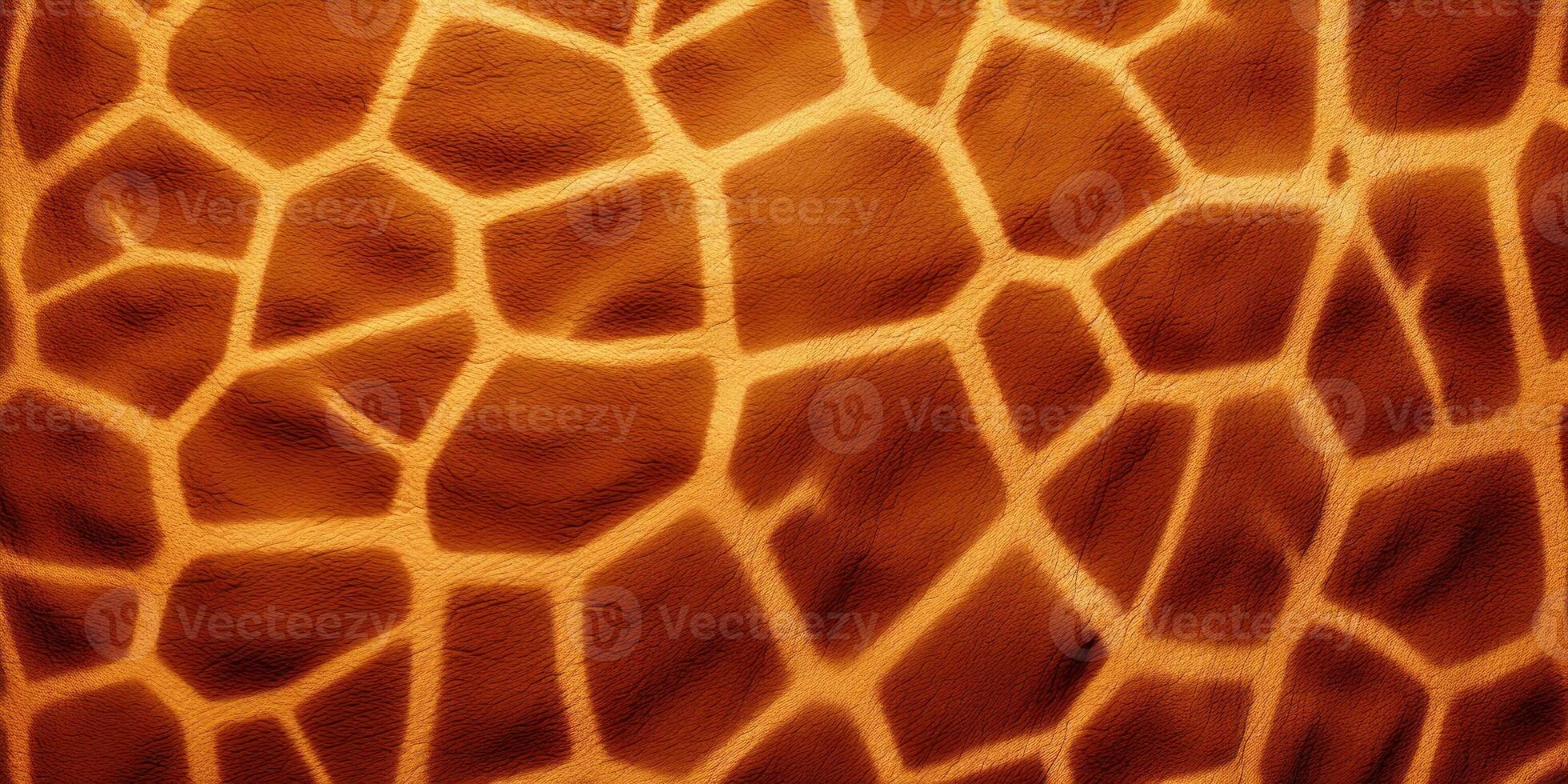 AI Generated Giraffe Skin Pattern. Animal Fur Abstract Texture. Natural Leather. Safari, Wildlife Background photo