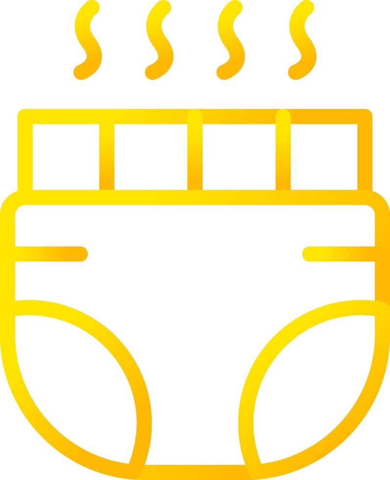 Baby Diaper Creative Icon Design vector