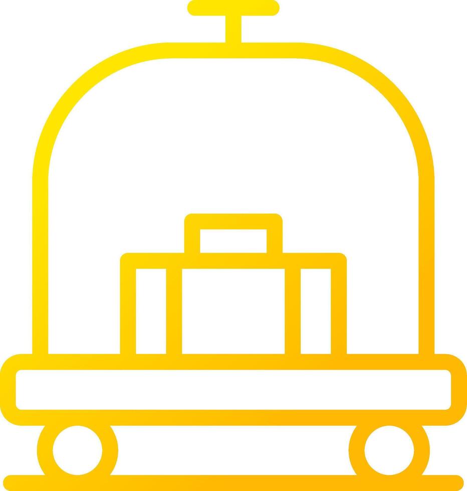 Hotel Trolley Creative Icon Design vector