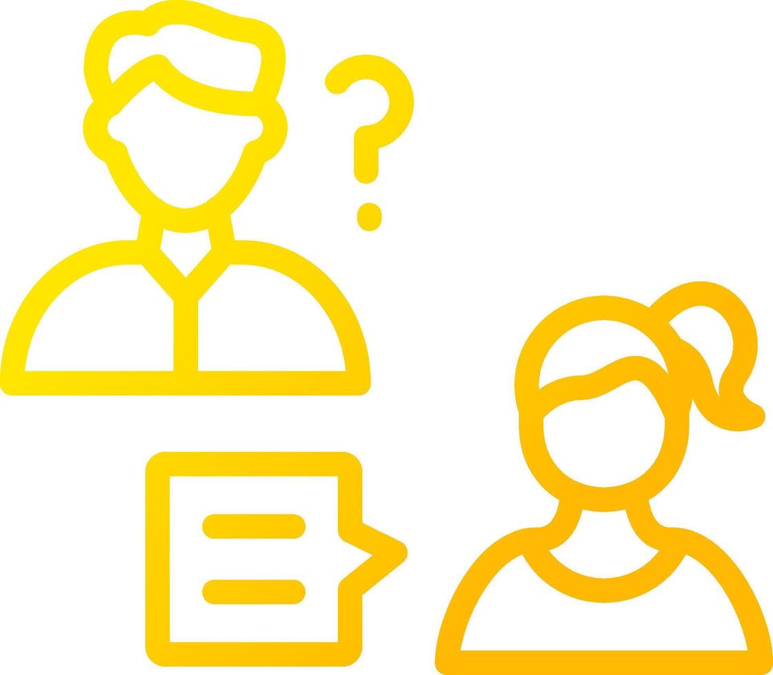 Job Interview Creative Icon Design vector