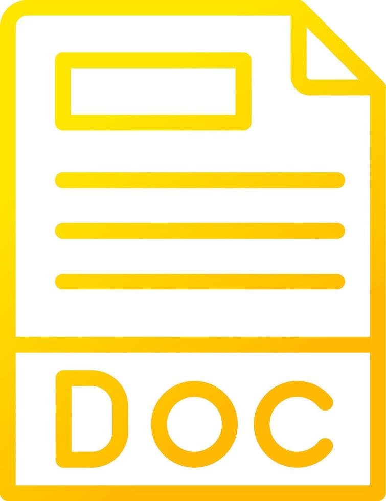 Doc File Format Creative Icon Design vector