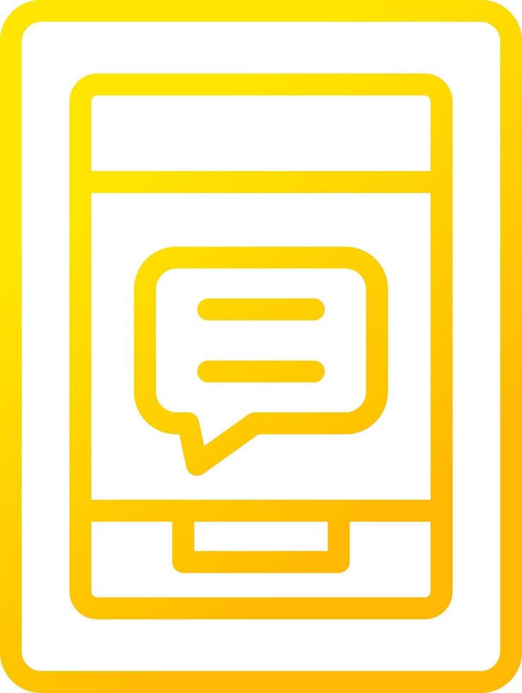 Message On Phone Creative Icon Design vector