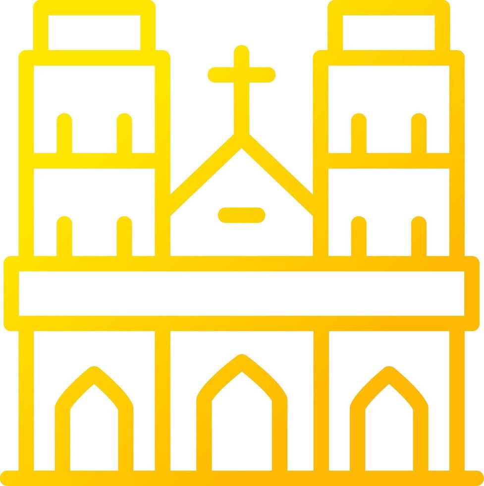 Notre Dame Creative Icon Design vector