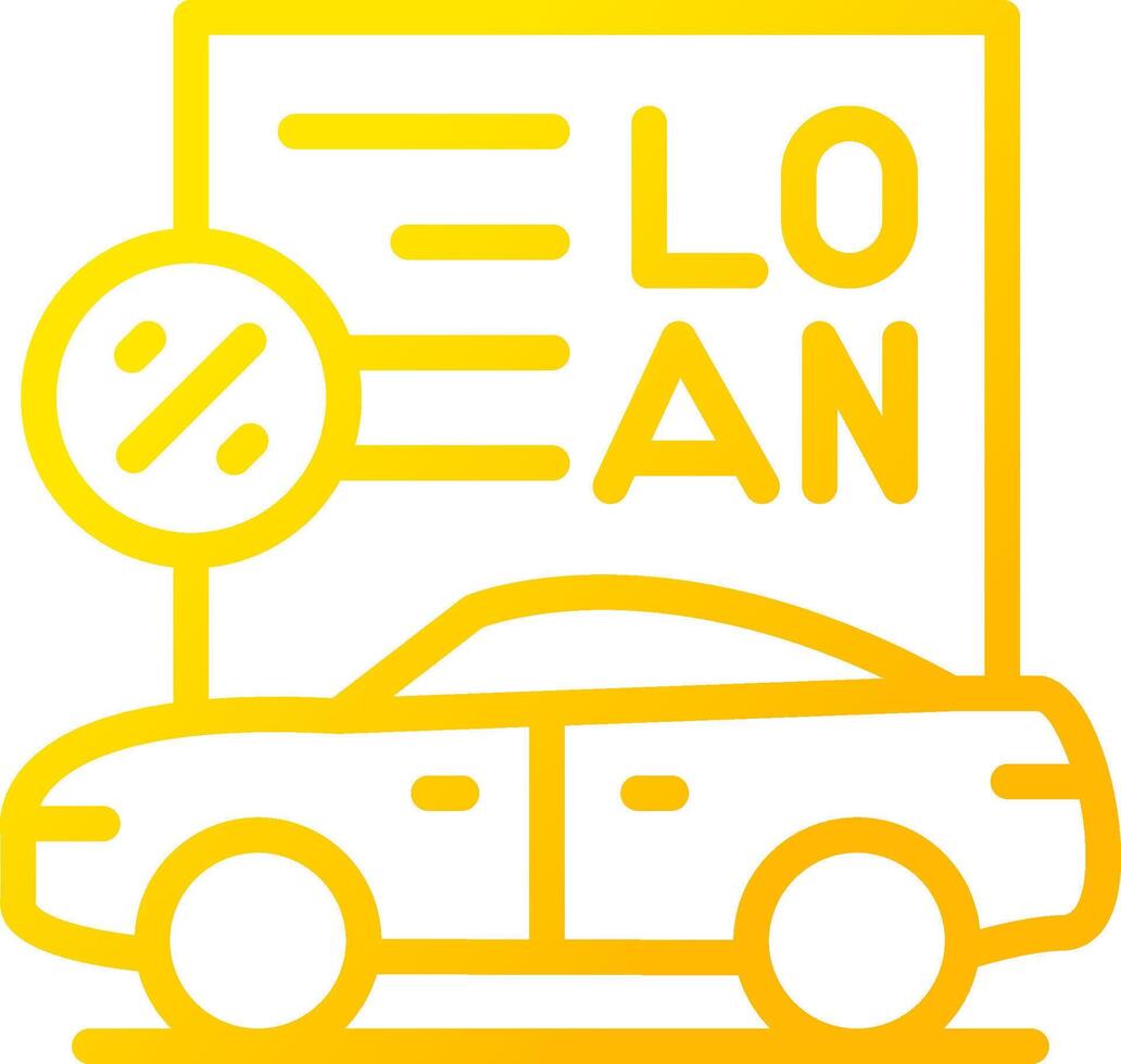 Car Loan Creative Icon Design vector