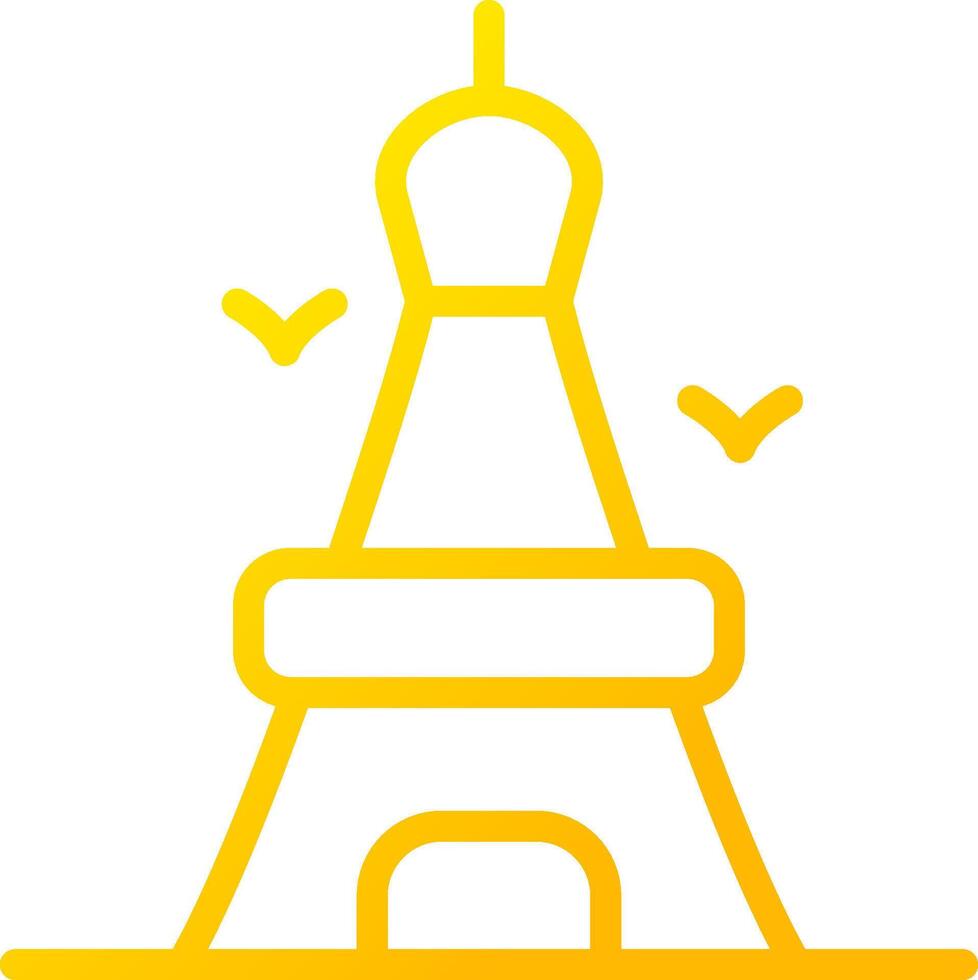 Eiffel Tower Creative Icon Design vector